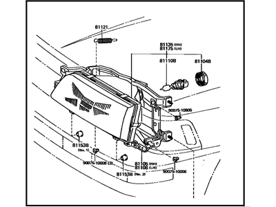 Toyota 81150-32200 Headlamp Assembly