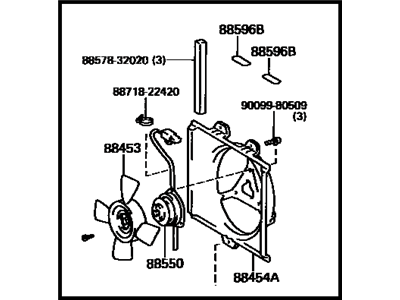 Toyota Celica Fan Motor - 88590-20100
