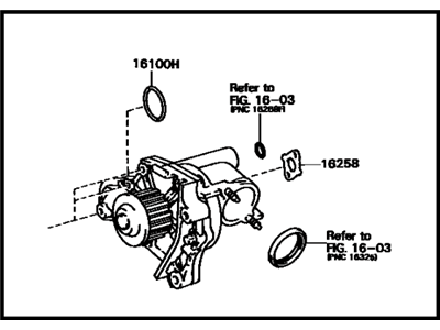 Toyota 16100-69075 Pump Assembly, Engine Water
