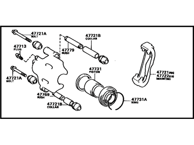 1990 Toyota Camry Brake Caliper - 47750-32020