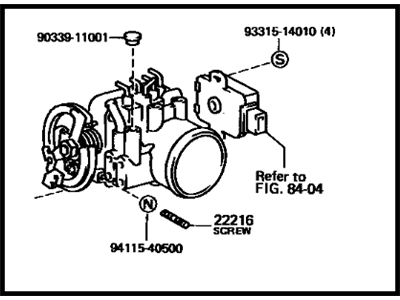 Toyota Camry Throttle Body - 22210-74041