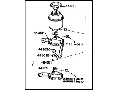 Toyota Camry Power Steering Reservoir - 44360-32020