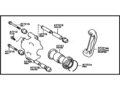 1984 Toyota Camry Brake Caliper - 47730-32022
