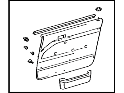 Toyota 67610-32100-03 Board Sub-Assembly, Front Door Trim, Passenger Side