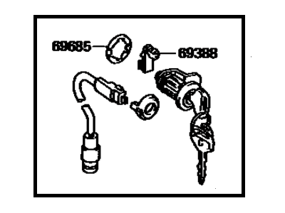 Toyota 69052-32031 Lock Cylinder