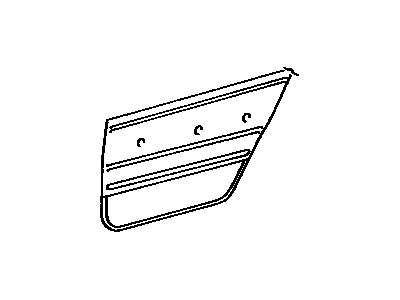 Toyota 67680-08210-E1 Board Sub-Assy,  Rear Door Trim,  RH