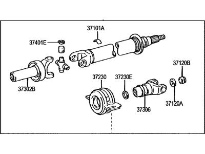Toyota 37120-34050 Shaft Assy,  Propeller Intermediate