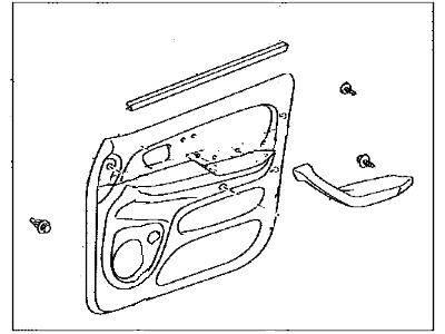 Toyota 67610-0C360-B0 Board Sub-Assy,  Front Door Trim,  RH
