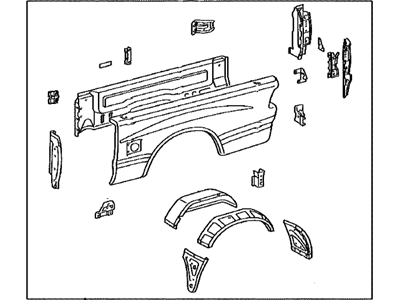 Toyota 65600-0C030 Panel Assy,  Rear Body Side,  LH