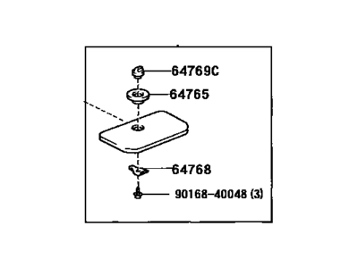 Toyota 58470-0C011-B3 Cover Assembly, Seat Floor Service Hole, Passenger Side