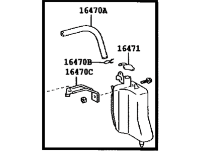 Toyota 16470-07040 Tank Assy,  Radiator Reserve