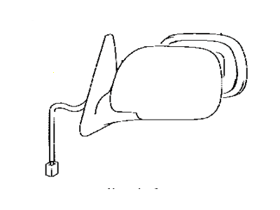 Toyota 87910-0C060-C0 Mirror Assembly, Outer Rear View, Passenger Side, Black