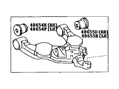 Toyota 48069-34030 Arm Sub-Assembly, Front Suspension, Lower Driver Side