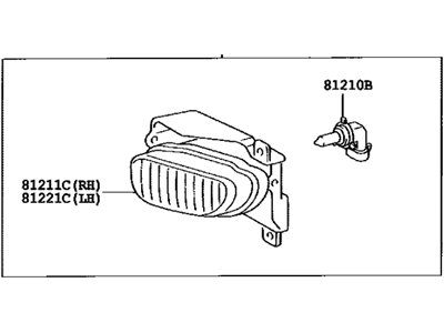 Toyota 81210-0C020 Lamp Assy,  Fog