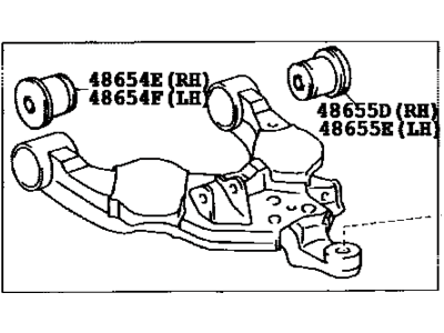Toyota 48068-34030 Arm Sub-Assembly, Front Suspension, Lower Passenger Side