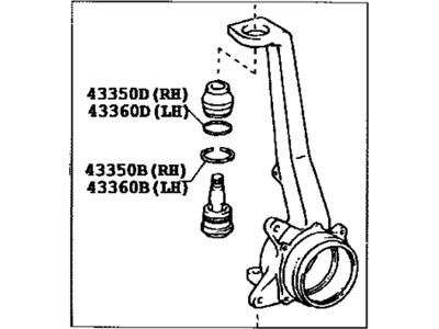 Toyota 43330-39465 Joint Assembly, Lower Ball, Front Passenger Side