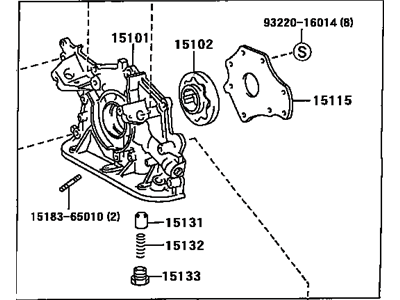 Toyota 15100-50050 Pump Assy,  Oil