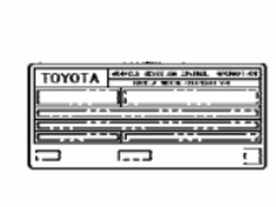 Toyota 11298-F0022 Label,  Emission Control Information