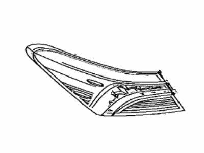 Toyota 81551-06840 Lens & Body,  Rear Combination Lamp,  RH