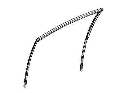 Toyota 68141-52260 Run,  Front Door Glass,  RH