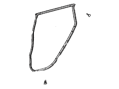Scion 67872-12550 Weatherstrip,  Rear Door,  LH