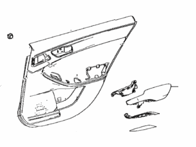 Toyota 67040-07031-B9 Board Sub-Assy,  Rear Door Trim,  LH