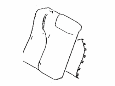 Toyota 71077-07181-E0 Cover,  Rear Seat Back,  RH (For Separate Type)
