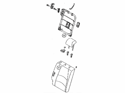 Toyota 71480-WB014 Back Assembly, Rear Seat, Passenger Side (For Separate Type)