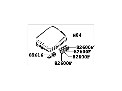 Scion 82662-WB002 Cover,  Relay Block,  Upper,  NO.1