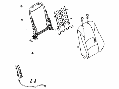 Toyota 71430-WB001 Back Assembly, Front Seat, Passenger Side(For Separate Type)