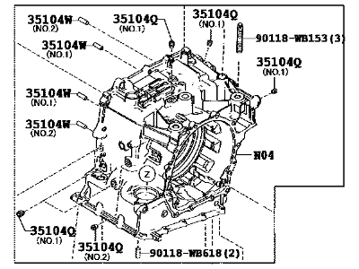 Scion 35141-WB001 Case Sub-Assy,  Automatic Transaxle