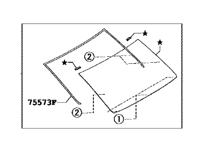 Scion 68105-WB002 Dam,  Back Window Glass Adhesive
