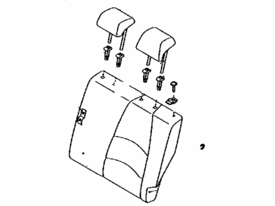 Toyota 71490-WB014 Back Assembly, Rear Seat, Driver Side (For Separate Type)
