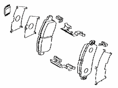 Scion 04945-WB003 Shim Kit,  Anti Squeal,  Front