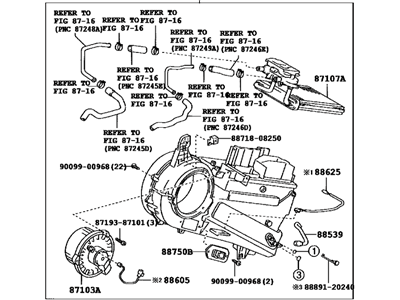 Toyota 87030-08121 Blower Assy,  Air Conditioner