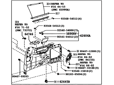 Toyota 62520-AE180-E3 Panel Assy,  Quarter Trim,  Front LH