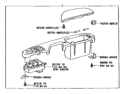 Toyota 74240-AE021-B0 Panel Assy,  Front Door Armrest Base,  LH