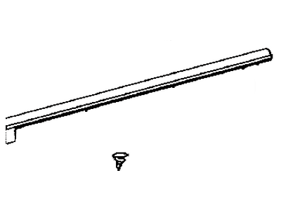 Toyota 62382-AE010 Weatherstrip,  Roof Side Rail,  LH