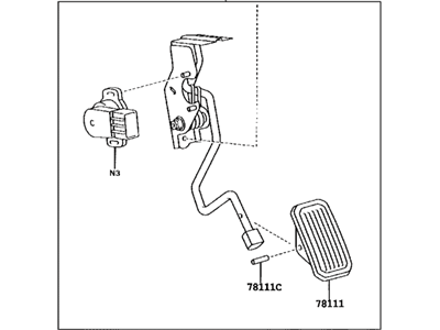 Toyota 78010-33010 Pedal Travel Sensor