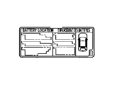 Toyota G9275-47060 Label,  Battery Caution,  NO.1