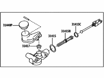 Toyota Clutch Master Cylinder - SU003-09880