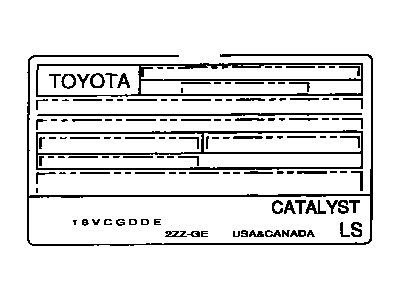 Toyota 11298-22181 Label,  Emission Control Information