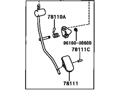 Toyota 78120-20770 Rod Assembly, Accelerator Pedal