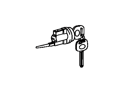 Toyota 69057-20490 Cylinder & Key Set,  Ignition Switch Lock