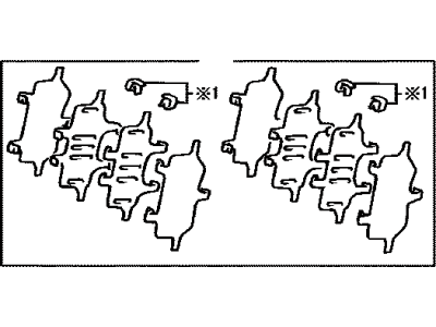 Scion 04945-13030 Shim Kit,  Anti Squeal,  Front