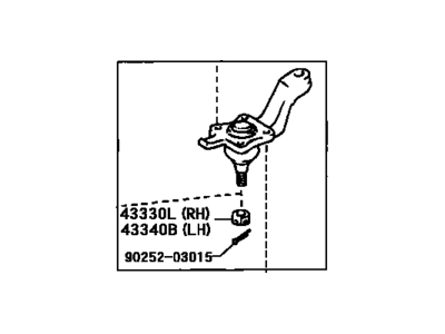 Toyota 43346-60011 Protector, Front Lower Ball Joint Dust Cover, Passenger Side