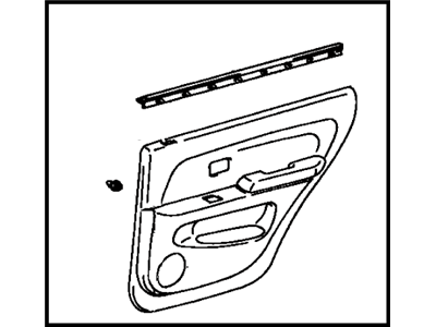 Toyota 67640-35580-E0 Board Sub-Assy,  Rear Door Trim,  LH