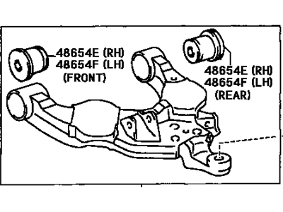 Toyota 48069-35080 Arm Sub-Assy,  Front Suspension,  Lower NO.1 LH