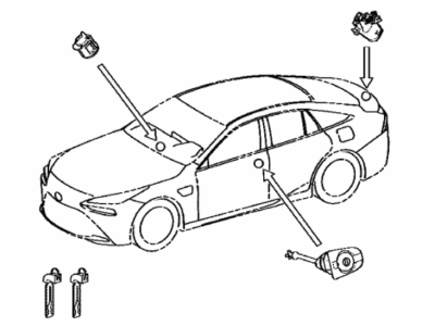 Toyota 69005-62060 Cylinder Set, Lock