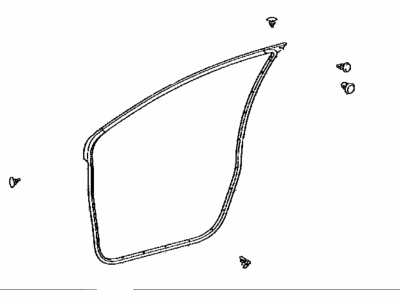 Toyota 67862-0D130 Weatherstrip,  Front Door,  LH